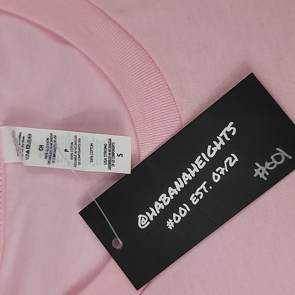 Habana Heights Pink Graphic Unisex Tee Shirt SZ Small - Picture 2 of 6